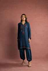 2 Piece  Silk Embroidered Suit (FS0007)